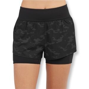 SPANX Black Camo Athletic Shorts